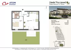 2 pokoje, mieszkanie 42,52 m², piętro 1, oferta nr A'1/6, Osiedle Przy Lipowej, Święta Katarzyna, ul. Lipowa