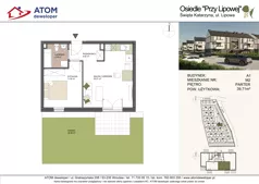 2 pokoje, mieszkanie 37,70 m², piętro 2, oferta nr B1/10, Osiedle Przy Lipowej, Święta Katarzyna, ul. Lipowa