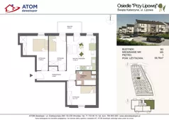 4 pokoje, mieszkanie 59,76 m², piętro 1, oferta nr B1/5, Osiedle Przy Lipowej, Święta Katarzyna, ul. Lipowa
