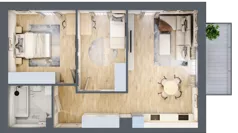 3 pokoje, mieszkanie 60,41 m², piętro 1, oferta nr 8B.M5, Willa Magnolia, Siechnice, ul. Magnoliowa
