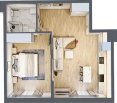 2 pokoje, mieszkanie 42,66 m², piętro 3, oferta nr 24, Stalowa 65 - przy stacji metra, Warszawa, Praga Północ, Nowa Praga, ul. Stalowa 65