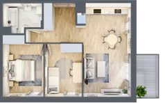 3 pokoje, mieszkanie 56,86 m², piętro 1, oferta nr E_11, 3 Ogrody, Zamienie, ul. Anyżkowa