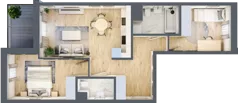 3 pokoje, mieszkanie 55,70 m², piętro 1, oferta nr E_36, 3 Ogrody, Zamienie, ul. Anyżkowa