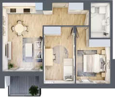 3 pokoje, mieszkanie 51,37 m², piętro 1, oferta nr E_37, 3 Ogrody, Zamienie, ul. Anyżkowa
