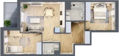 3 pokoje, mieszkanie 61,76 m², piętro 1, oferta nr E_52, 3 Ogrody, Zamienie, ul. Anyżkowa
