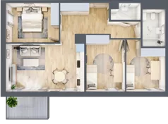 4 pokoje, mieszkanie 72,24 m², piętro 3, oferta nr E_71, 3 Ogrody, Zamienie, ul. Anyżkowa