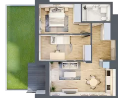 3 pokoje, mieszkanie 56,33 m², parter, oferta nr F_9, 3 Ogrody, Zamienie, ul. Anyżkowa