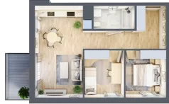 3 pokoje, mieszkanie 53,52 m², piętro 1, oferta nr F_19, 3 Ogrody, Zamienie, ul. Anyżkowa