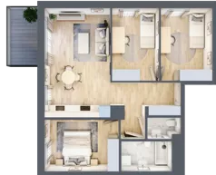 4 pokoje, mieszkanie 65,98 m², piętro 2, oferta nr F_23, 3 Ogrody, Zamienie, ul. Anyżkowa