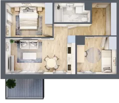3 pokoje, mieszkanie 49,19 m², piętro 2, oferta nr G_11, 3 Ogrody, Zamienie, ul. Anyżkowa