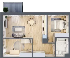 3 pokoje, mieszkanie 64,60 m², piętro 2, oferta nr G_33, 3 Ogrody, Zamienie, ul. Anyżkowa