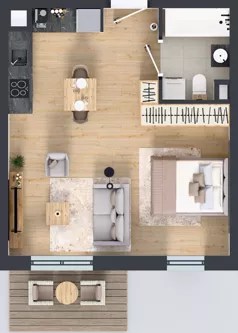 1 pokój, mieszkanie 36,46 m², piętro 1, oferta nr OST1/A/2/14, Ostródzka, Warszawa, Białołęka, Białołęka, ul. Ostródzka  110