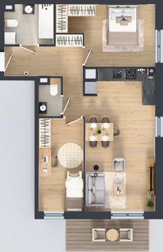 3 pokoje, mieszkanie 61,59 m², piętro 2, oferta nr OST1/A/3/22, Ostródzka, Warszawa, Białołęka, Białołęka, ul. Ostródzka  110