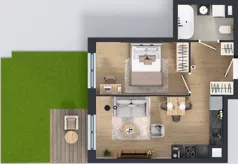 2 pokoje, mieszkanie 36,25 m², parter, oferta nr OST1/B/1/34, Ostródzka, Warszawa, Białołęka, Białołęka, ul. Ostródzka  110