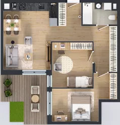3 pokoje, mieszkanie 60,58 m², piętro 1, oferta nr OST1/B/2/45, Ostródzka, Warszawa, Białołęka, Białołęka, ul. Ostródzka  110