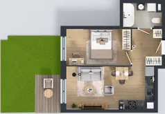 2 pokoje, mieszkanie 36,19 m², parter, oferta nr OST1/E/1/124, Ostródzka, Warszawa, Białołęka, Białołęka, ul. Ostródzka  110