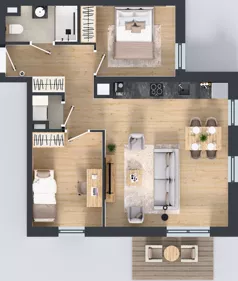 3 pokoje, mieszkanie 56,29 m², piętro 1, oferta nr OST1/F/2/158, Ostródzka, Warszawa, Białołęka, Białołęka, ul. Ostródzka  110