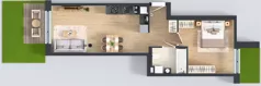 2 pokoje, mieszkanie 48,22 m², parter, oferta nr GO1/B/1/18, Goździków, Warszawa, Wawer, Marysin Wawerski, ul. Goździków