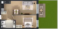 2 pokoje, mieszkanie 44,89 m², parter, oferta nr GO1/B/1/21, Goździków, Warszawa, Wawer, Marysin Wawerski, ul. Goździków
