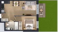 2 pokoje, mieszkanie 44,93 m², piętro 1, oferta nr GO1/B/2/32, Goździków, Warszawa, Wawer, Marysin Wawerski, ul. Goździków