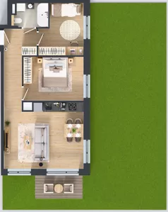 3 pokoje, mieszkanie 56,45 m², parter, oferta nr GO1/B/1/24, Goździków, Warszawa, Wawer, Marysin Wawerski, ul. Goździków