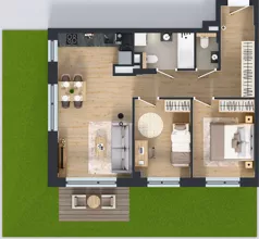 3 pokoje, mieszkanie 58,69 m², parter, oferta nr GO1/B/1/25, Goździków, Warszawa, Wawer, Marysin Wawerski, ul. Goździków