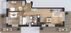 3 pokoje, mieszkanie 59,87 m², piętro 1, oferta nr GO1/A/2/5, Goździków, Warszawa, Wawer, Marysin Wawerski, ul. Goździków
