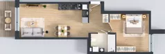 2 pokoje, mieszkanie 48,22 m², piętro 1, oferta nr GO1/B/2/29, Goździków, Warszawa, Wawer, Marysin Wawerski, ul. Goździków