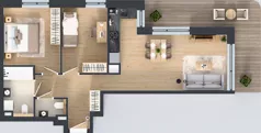 3 pokoje, mieszkanie 59,89 m², piętro 1, oferta nr GO1/B/2/30, Goździków, Warszawa, Wawer, Marysin Wawerski, ul. Goździków