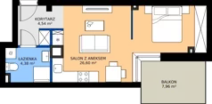 1 pokój, mieszkanie 35,34 m², parter, oferta nr POGO/C/1A, Pogonowskiego 73, Łódź, Polesie, Stare Polesie, ul. Pogonowskiego 73
