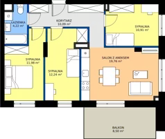 4 pokoje, mieszkanie 69,41 m², piętro 2, oferta nr POGO/D/3D, Pogonowskiego 73, Łódź, Polesie, Stare Polesie, ul. Pogonowskiego 73