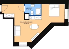 1 pokój, mieszkanie 39,10 m², piętro 3, oferta nr KO1/A/4/36, Konopacka, Warszawa, Praga Północ, Nowa Praga, ul. Konopacka 12