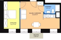 2 pokoje, mieszkanie 36,03 m², piętro 4, oferta nr KO1/A/5/43, Konopacka, Warszawa, Praga Północ, Nowa Praga, ul. Konopacka 12