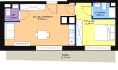 2 pokoje, mieszkanie 40,62 m², piętro 6, oferta nr KO1/A/7/46, Konopacka, Warszawa, Praga Północ, Nowa Praga, ul. Konopacka 12