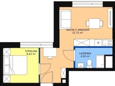 2 pokoje, mieszkanie 34,13 m², piętro 6, oferta nr KO1/A/7/48, Konopacka, Warszawa, Praga Północ, Nowa Praga, ul. Konopacka 12