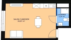1 pokój, mieszkanie 29,61 m², piętro 1, oferta nr KO1/B/2/56, Konopacka, Warszawa, Praga Północ, Nowa Praga, ul. Konopacka 12