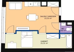 2 pokoje, mieszkanie 40,26 m², piętro 2, oferta nr KO1/B/3/61, Konopacka, Warszawa, Praga Północ, Nowa Praga, ul. Konopacka 12