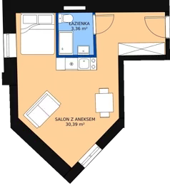 1 pokój, mieszkanie 34,39 m², piętro 5, oferta nr KO1/C/6/141, Konopacka, Warszawa, Praga Północ, Nowa Praga, ul. Konopacka 12