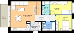 3 pokoje, mieszkanie 62,81 m², piętro 1, oferta nr WA1/D/11, Waniliowa, Wrocław, Lipa Piotrowska, Psie Pole, ul. Waniliowa