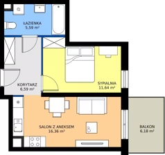 2 pokoje, mieszkanie 40,18 m², piętro 2, oferta nr OST1/F/3/165, Ostródzka, Warszawa, Białołęka, Białołęka, ul. Ostródzka  110