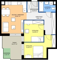 3 pokoje, mieszkanie 60,58 m², parter, oferta nr OST1/B/1/35, Ostródzka, Warszawa, Białołęka, Białołęka, ul. Ostródzka  110