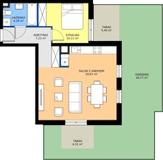 2 pokoje, mieszkanie 51,20 m², parter, oferta nr OST1/D/1/91, Ostródzka, Warszawa, Białołęka, Białołęka, ul. Ostródzka  110