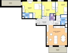 4 pokoje, mieszkanie 93,62 m², piętro 1, oferta nr OST1/B/2/37, Ostródzka, Warszawa, Białołęka, Białołęka, ul. Ostródzka  110