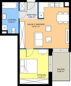 2 pokoje, mieszkanie 47,80 m², piętro 2, oferta nr OST1/A/3/20, Ostródzka, Warszawa, Białołęka, Białołęka, ul. Ostródzka  110