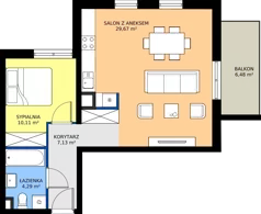 2 pokoje, mieszkanie 51,20 m², piętro 1, oferta nr OST1/D/2/101, Ostródzka, Warszawa, Białołęka, Białołęka, ul. Ostródzka  110
