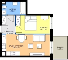 2 pokoje, mieszkanie 39,32 m², piętro 2, oferta nr OST1/E/3/140, Ostródzka, Warszawa, Białołęka, Białołęka, ul. Ostródzka  110