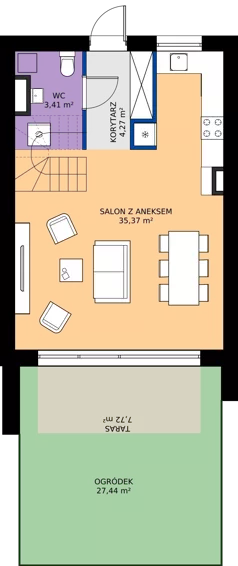 4 pokoje, mieszkanie 80,32 m², parter, oferta nr SW/22/105, Strawińskiego, Wrocław, Jagodno, Krzyki, ul. Stawińskiego 19
