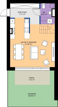 5 pokoi, mieszkanie 91,85 m², parter, oferta nr SW/23/107, Strawińskiego, Wrocław, Jagodno, Krzyki, ul. Stawińskiego 19