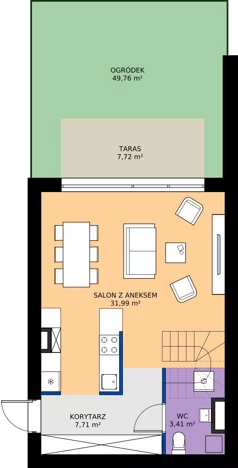4 pokoje, mieszkanie 80,21 m², parter, oferta nr SW/31/133, Strawińskiego, Wrocław, Jagodno, Krzyki, ul. Stawińskiego 19