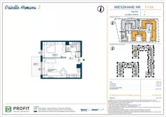 2 pokoje, mieszkanie 41,85 m², piętro 1, oferta nr OH3-2/F/2/148, Osiedle Hemara 3, Warszawa, Białołęka, Brzeziny, ul. Mariana Hemara